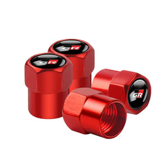 4PCS Car Badge Wheel Tires Valve Caps Metal Tyre Dust Covers For Toyota Fortuner Chr Verso Prius Hiace Trd Yaris Corolla Camry