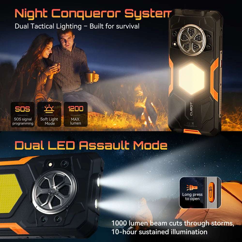 Cubot kingkong power 5, Rugged Smartphone Android 15, 15300mAh Battery, 6.88" 120Hz Screen, 16GB RAM (6+10), 128GB ROM, MTK G100