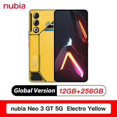 Global Version Nubia Neo 3 GT 5G Mobile Phone 6000 mAh Battery 88W Charge 50MP Camera 6.8'' 120Hz OLED Unisoc T9100 Esim NFC