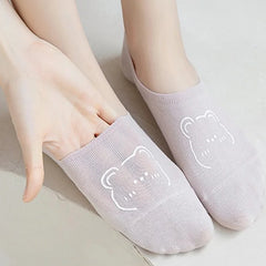 5 Pairs Women Socks High Quality Matching Casual Socks Summer Thin Cotton Bottom Non-slip Invisible Low Short Socks Breathable