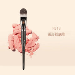 Piccasso Grey Makeup Brush FB18 Round Foundation Brush Soft Fiber Hair Solid Wood Professional Foundation Brush Grooming Brush