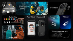 Armor X32 Pro 5G Rugged Phone Android  Waterproof Smartphone Up to 16GB RAM 256GB ROM  5.65”Dimensity 6300 NFC Mobile Phone