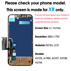 High quality AAA incell LCD For iPhone XR Display Touch Screen Replacement Digitizer Assembly Repair Parts Wholesale Kit A2105