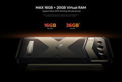 DOOGEE V Max Plus Rugged Phone 22000mAh 36GB(16+20) 512GB 200MP Camera Phone 6.58" 120Hz Dimensity 7050 Android14