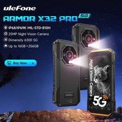 Armor X32 Pro 5G Rugged Phone Android  Waterproof Smartphone Up to 16GB RAM 256GB ROM  5.65”Dimensity 6300 NFC Mobile Phone