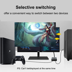 HDMI-compatible Switch Bi-Direction 2.0 Splitter 1x2/2x1 Adapter 2 in 1 out Converter for PS4 Pro/4/3 TV Box 4K Switcher