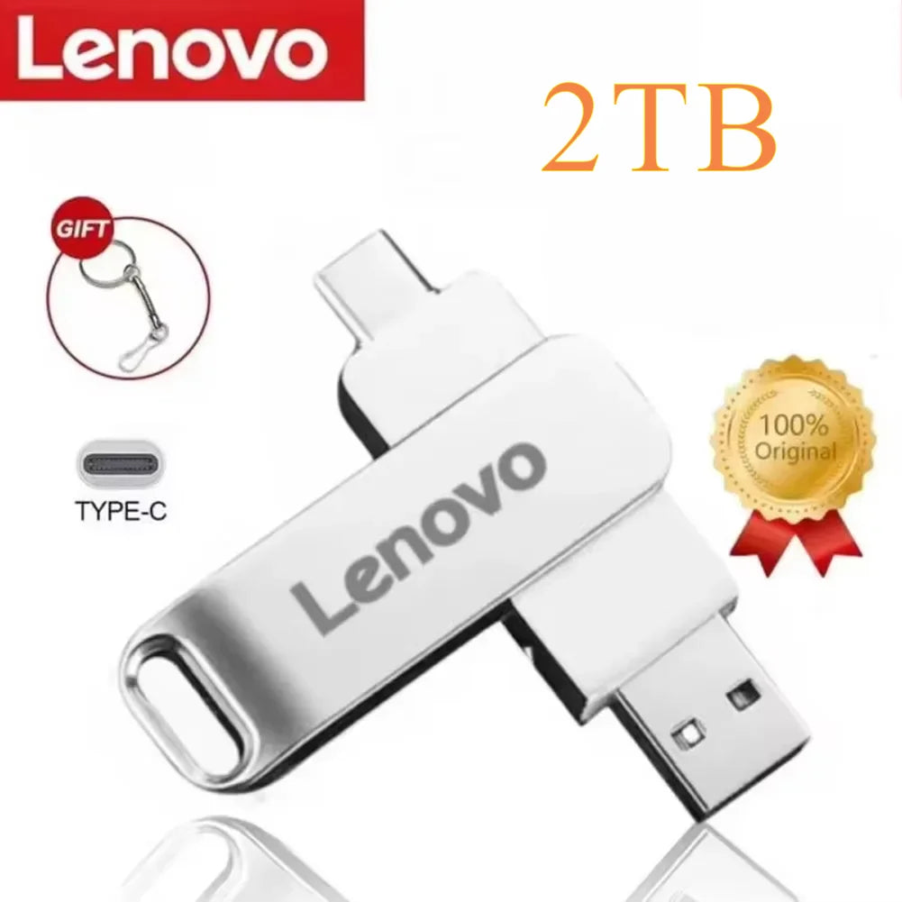 Lenovo 16TB USB 3.2 Pen Drive 8TB High Speed Transfer Metal Portable SSD Pendrive Cle U Disk Flash Drive Memoria 4TB USB Stick