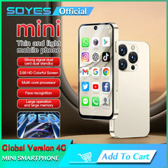 هاتف SOYES XS19 Pro الذكي بذاكرة وصول عشوائي (RAM) سعة 4 جيجابايت وذاكرة قراءة فقط سعة 64 جيجابايت ونظام تشغيل أندرويد 12.0 وبطارية 1950 مللي أمبير في الساعة وخاصية التعرف على الوجه وشبكة الجيل الرابع LTE من النوع C وتقنية OTG وشاشة 3.88 بوصة وهاتف صغير