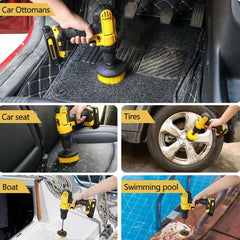 New Car Cleaning Kit Scrubber Drill Detailing Brush Set Air Conditioner Vents Towel Polisher Car Auto Detailing Tools