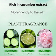 350g Cucumber Exfoliating and Purifying Scrub, Contains Cucumber Ingredients, Moisturizing Shower and Bath Gel, Suitable for Smooth Light Beige Skin, Hypoallergenic Formula, Family Size 350g/12.35 Oz, Suitable for All Light B