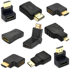 HDMI-Compatible Adapter 90 270 Degree Right Angle Male to Female Converter 4K HD Connector Mini / Micro HDMI-Compatible Extender