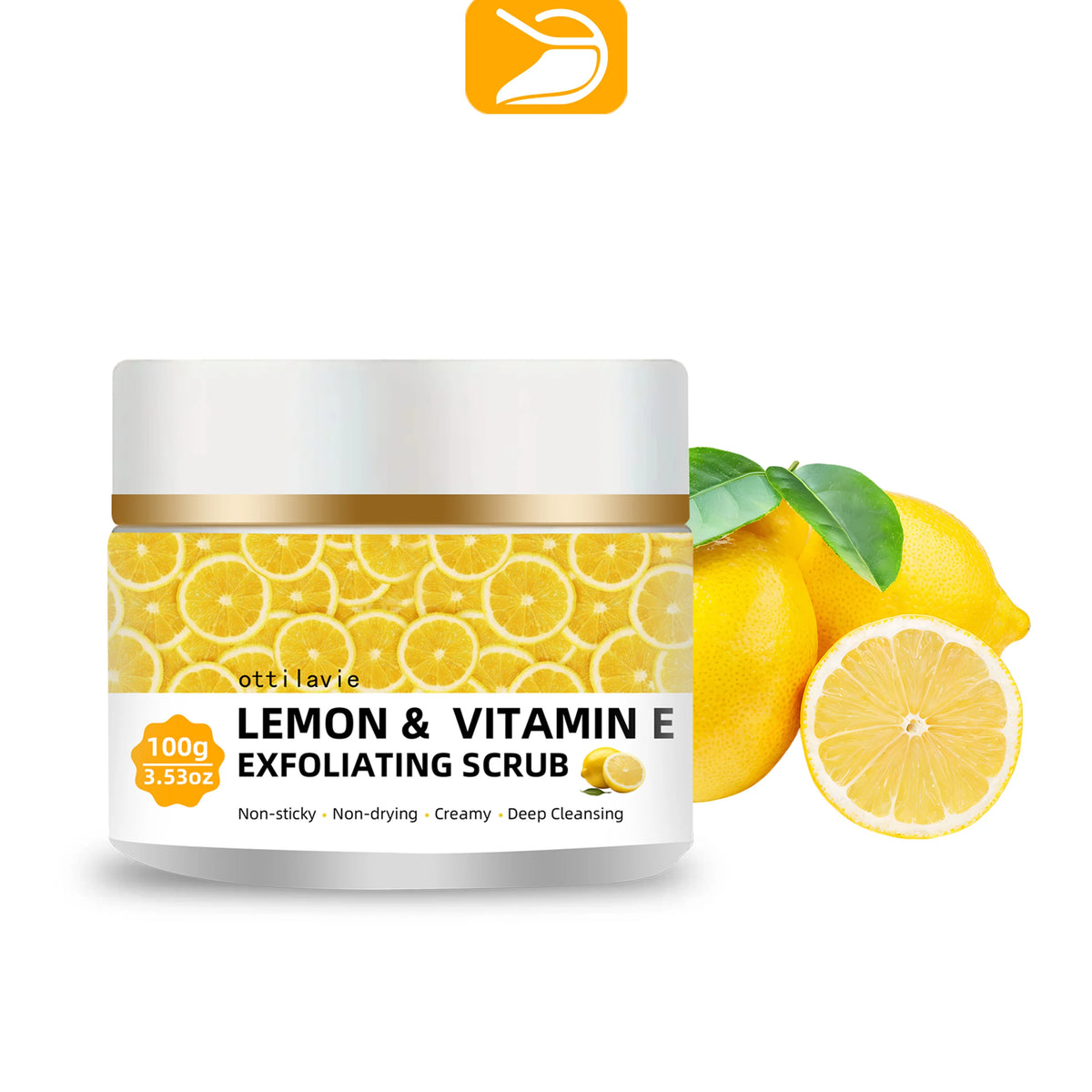 tilavie Lemon Vitamin E Scrub – Suitable for All Skin Types, Men & Women, Face, Neck & Body. Universal Physical Exfoliation