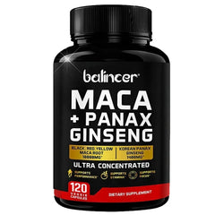 Maca + Ginseng Capsules - Male Enhancement Supplement To Promote Health, Energy and Endurance, and Muscle Mass