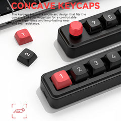لوحة مفاتيح ميكانيكية ماكرو برمجة لوحة مفاتيح RGB Mini Hot Swap 4 مفاتيح 1 مقبض لوحة مفاتيح ميكانيكية سلكية قابلة للتبديل السريع للألعاب