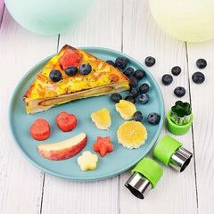 9PCS/Stainless steel Cookie and Vegetable Cutting Set - Mini fruit and cookie embossing molds for children's baking