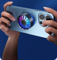 Phone Radiator RGB Light Air-cooled Light Weight Magnetic Low Noise Cooling Fan for Phone Tablet PUGB Genshin Game Fast Cooling