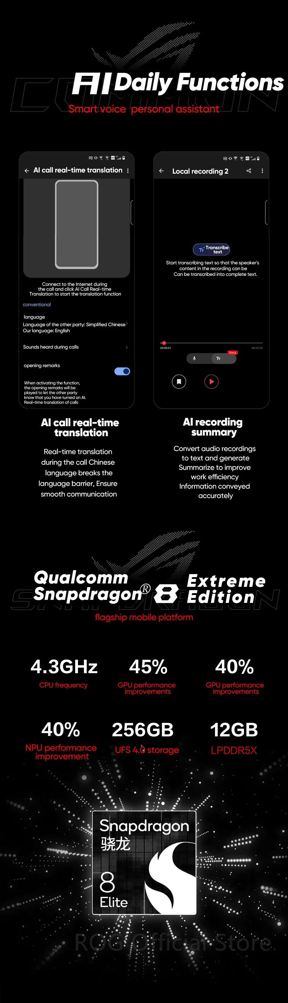 World Premiere ASUS ROG Phone 9 Pro Smartphone Snapdragon 8 Elite 6.78‘’ 185Hz AMOLED Display  5800mAh NFC Mobile Phone