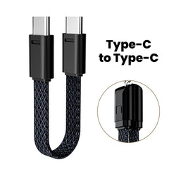 Olaf 60W USB Type C to Type C Cable Data Short Cable For iPhone 15 16 Samsung Xiaomi Fast Charging USB C to ios Cable Keychain