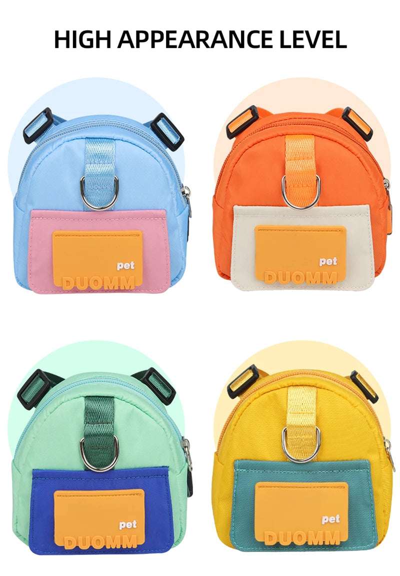 Waterproof Pet Backpack For Dogs Puppy Bag With Harness Collar Outdoor Travel Dog Snacks Backpack French Bulldog Dog Accessories