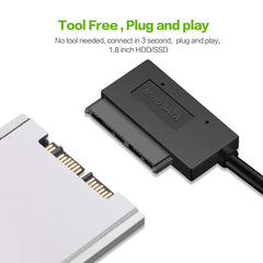 كابل SATA إلى USB 3.0 / 2.0 بسرعة تصل إلى 6 جيجابت في الثانية لمحركات الأقراص الصلبة الخارجية SSD مقاس 2.5 بوصة، محول SATA 3 22 دبوسًا، كابل USB 3.0 إلى Sata III