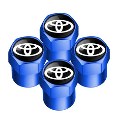 4Pcs/set Alloy Car Tire Valve Stem Air Caps Anti-theft Airtight Cover For Toyota Camry Yaris Hilux Prius Avensis Auris Corolla
