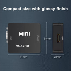 VGA to HDMI-compatible Adapter Converter 1080P HDTV With Audio For Laptop PC to HDTV Projector VGA to HDMI-compatible Adapter