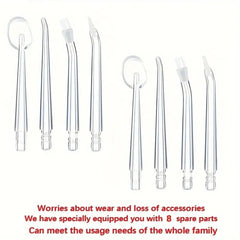 8 Pcs/Set Replaceable Oral Dental Nozzles for Oral Irrigator Dental Water Jet Water Pick Mouthwasher Flosser