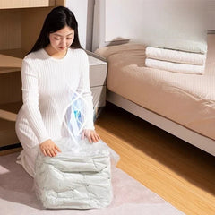 Vacuum Storage Bags No Need Pump Large Plastic Storage Bags for Storing Clothes blankets Compression Empty Bag Travel Accessorie