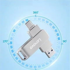 محرك أقراص فلاش USB 3.0 عالي السرعة من لينوفو جديد بسعة 64 تيرابايت وذاكرة USB 3.0 بسعة 2 تيرابايت وذاكرة فلاش USB بسعة 128 جيجابايت وقرص ذاكرة USB معدني