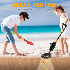7.4 Inch Waterproof Kid Metal Detectors Gold Detector Lightweight Search Coil (24"-35") Adjustable Metal Detector for Junior