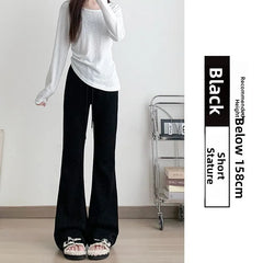 ay High Waist Bell Bot Pants Women's Summer 2025 New Casual Sports Sweatpants Small Size Slimming  Hoof Pants