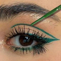 Green Eyeliner Gel Pencil Colorful Waterproof Resistant Matte EyeLiner Pen and Colored Long-Lasting Lying Silkworm Eye Liner
