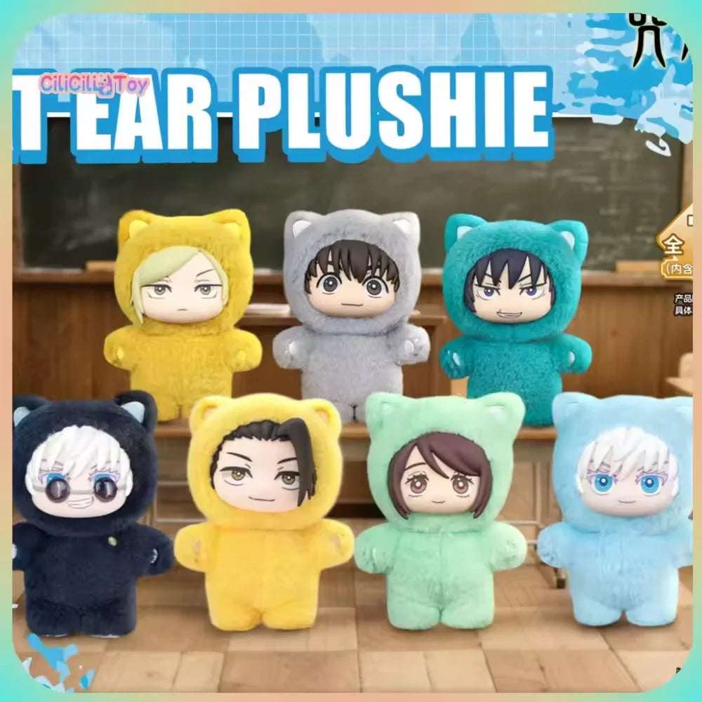New Genuine Kawaii Jujutsu Kaisen 2 Cat Ear Plushie Series Blind Box Mystery Box Anime Toy Room Decoration Collect Festvial Gift