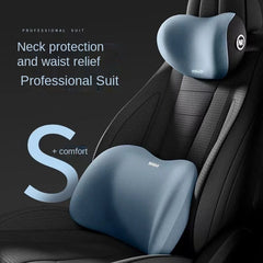 Ergonomic Memory Foam Car Seat Cushion - Lumbar Support & Neck Pillow For All-Season ComfortSynthetic Fiber Car Accessories