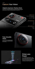 New Original Global Version Nubia Z70 Ultra NX733J Snapdragon 8 Elite 6.85 AMOLED 50MP+50MP+64MP 1.5K HD Display 35mm Lens IP69