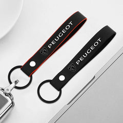 Car Key ring Key Fobs Suede Rope for Peugeot 206 307 308 3008 207 208 407 508 2008 5008 Car Key Chain car styling Accessories