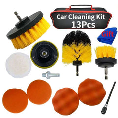 New Car Cleaning Kit Scrubber Drill Detailing Brush Set Air Conditioner Vents Towel Polisher Car Auto Detailing Tools