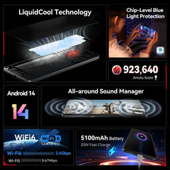 CUBOT MAX 5, Android Smartphone 5G, Dimensity 8200,4nm,  3.1GHz, 6.95-inch 144Hz Large Screen, 24+256GB,Gaming Phone,Add to Cart