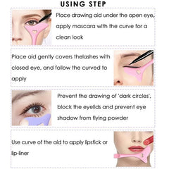 Wholesale  Multi-functional Eyeliner Stencil Wing Tips Silicone Eyeliner Aid Drawing Lipstick Wearing Aid Reusable Makeup Tools
