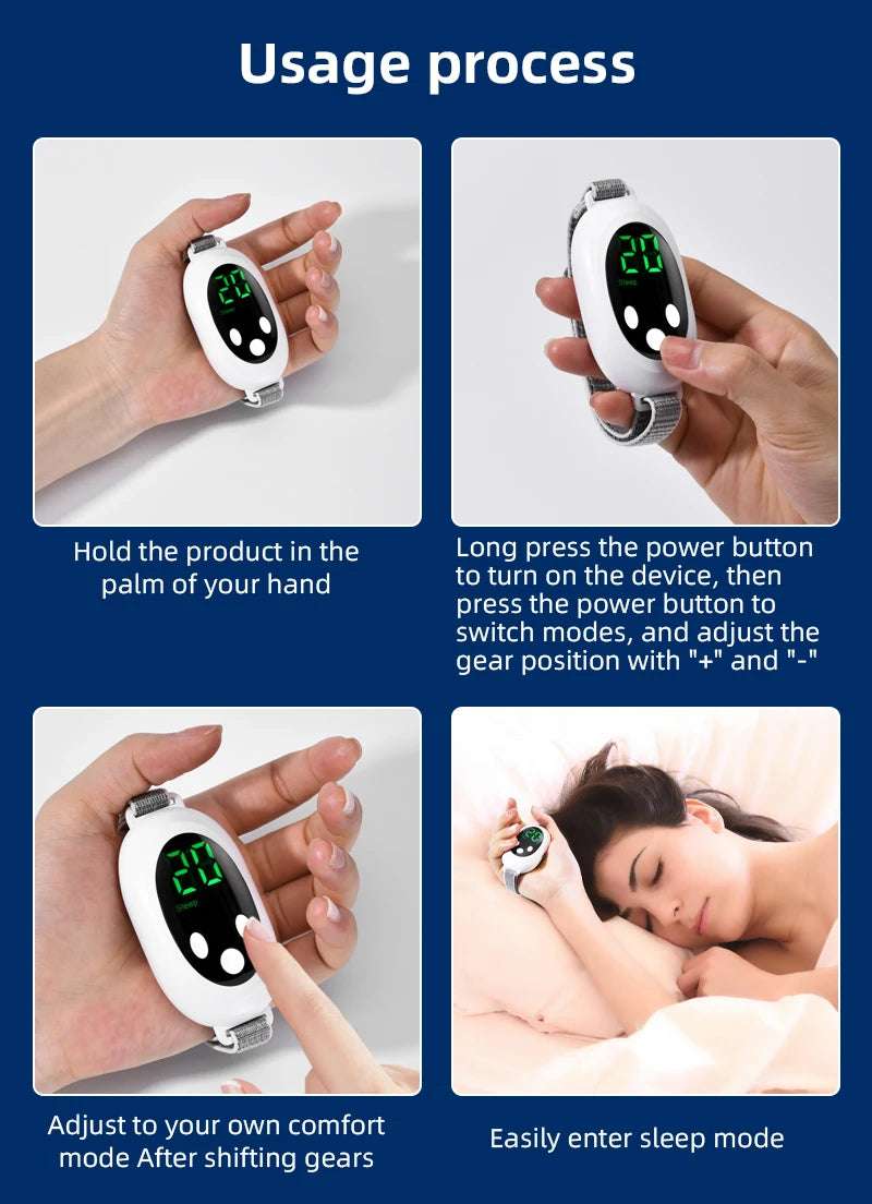 Two modes, 20 levels of intensity, intelligent sleep device, anxiety relief, neurological sleep, insomnia, and soothing device,