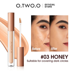 O.TWO.O خافي عيوب أساس مكياج غير لامع خفيف الوزن مقاوم للماء مرطب يدوم طويلاً كريمي ناعم التركيز للوجه مكياج أساس