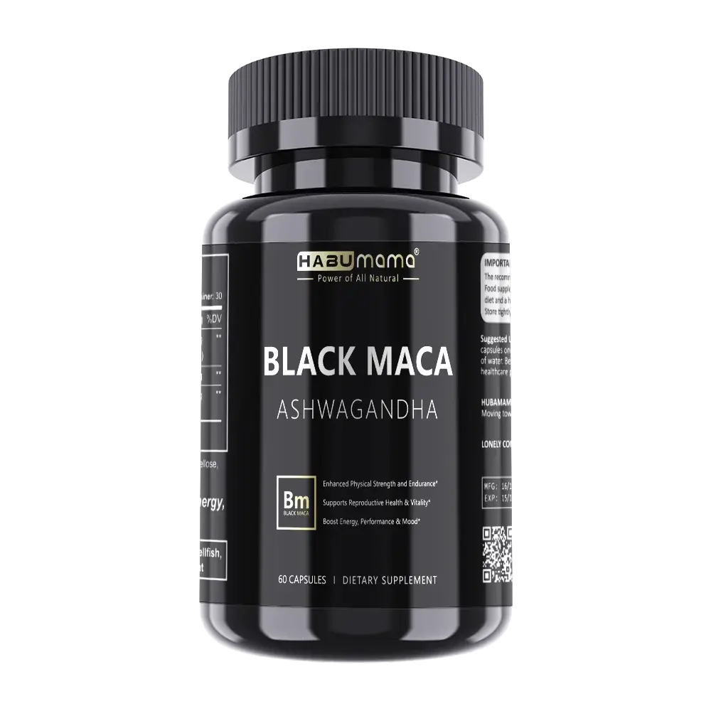 HABUMAMA Black Maca Booster for Men - Maca Supplements for Health, Energy & Endurance, Muscle Mass Mumzar