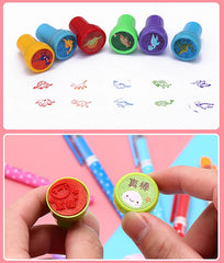 Assorted Stamps for Kids Self-Ink Teacher Stamps Party Favor Children Treasure Box Prize Classroom Easter Egg Stuffers Toys Gift