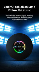VIKEFON Portable Bluetooth Audio Ipx4 Waterproof Led Lights Bathroom Outdoor Large Suction Cup Can Be Adsorbed Wall Speaker