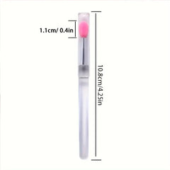 8PCS Makeup Beauty Brushes for Eyeshadow Silicone Lip Brush with Lid Easy and Efficient Lipstick Cream and Lip Gloss Applicator