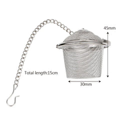 Tea Spice Strainer Seasoning Ball Mesh Herbal Ball Stainless Steel Teakettle Locking Tea Filter Reusable Diameter 4.5cm