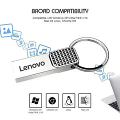 محرك أقراص فلاش USB من لينوفو بسعة 2 تيرابايت و512 جيجابايت، USB 3.0 معدني، مفتاح محرك أقراص USB 1 تيرابايت من النوع C عالي السرعة، محرك أقراص فلاش صغير 128 جيجابايت للهاتف