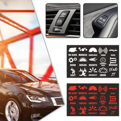 15pcs/Set Creative Car Switch Button Stickers Dashboard Console Label Decals Self-Adhesive Decorations For Car Truck