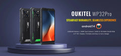 هاتف Oukitel WP32 pro الذكي المتين 6 بوصة عالي الدقة 24 جيجابايت + 256 جيجابايت 6300 مللي أمبير في الساعة ثماني النواة هاتف محمول 20 ميجابكسل هاتف محمول NFC