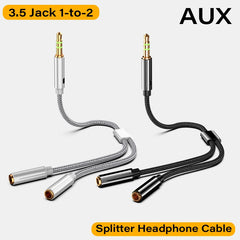 Headphone Splitter Cable 3.5mm Male to 2 Female Jack 3.5mm Extension Cable AUX Adapter for Phone Laptop MP3 Audio Splitter Cable